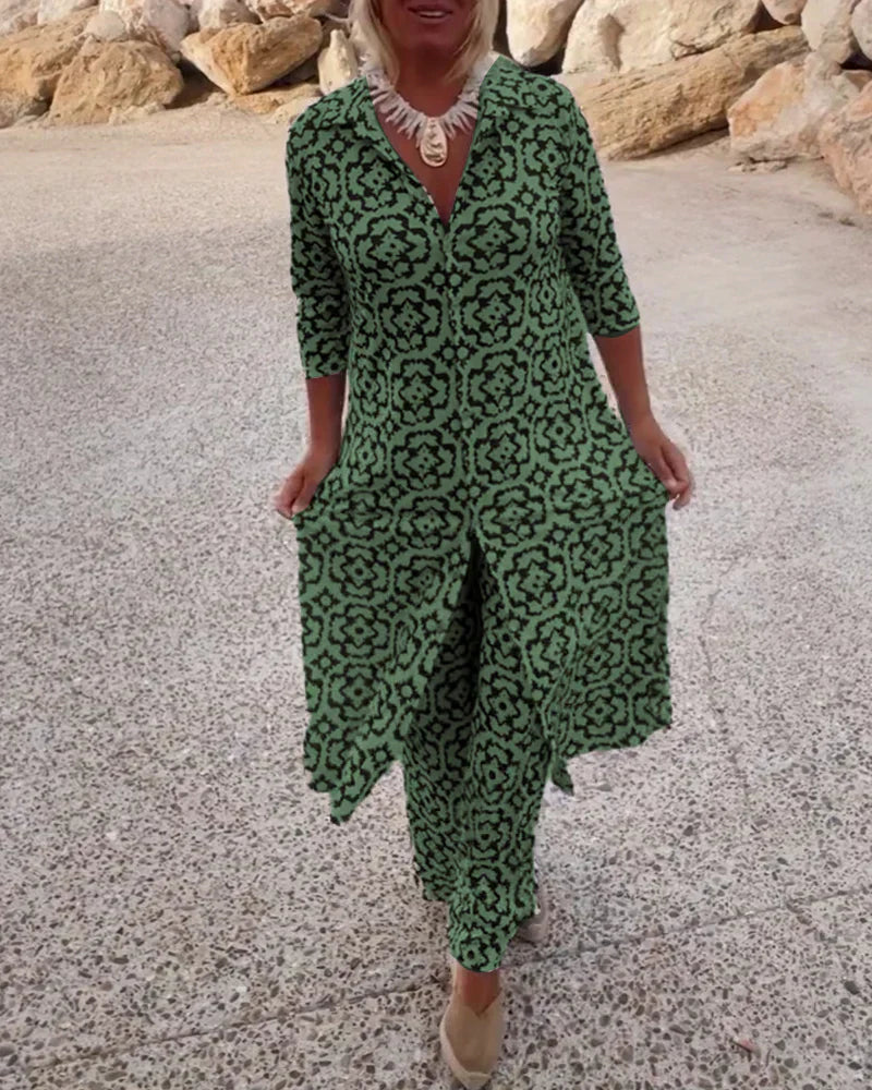 Chic Geometric Two-Piece Set