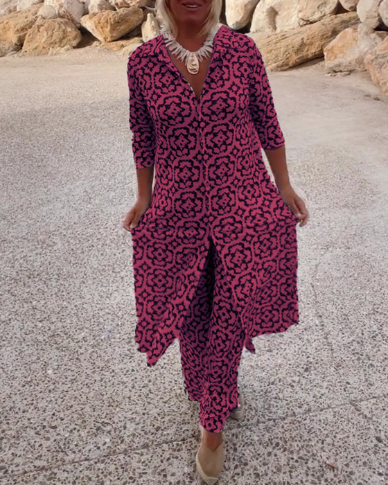 Chic Geometric Two-Piece Set